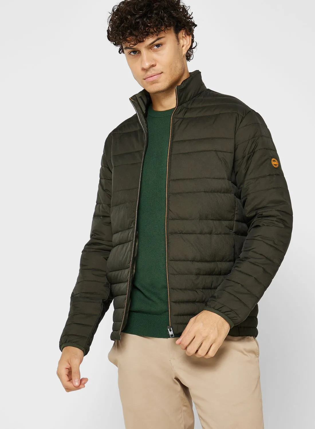 JACK & JONES Zip Through Puffer Jacket