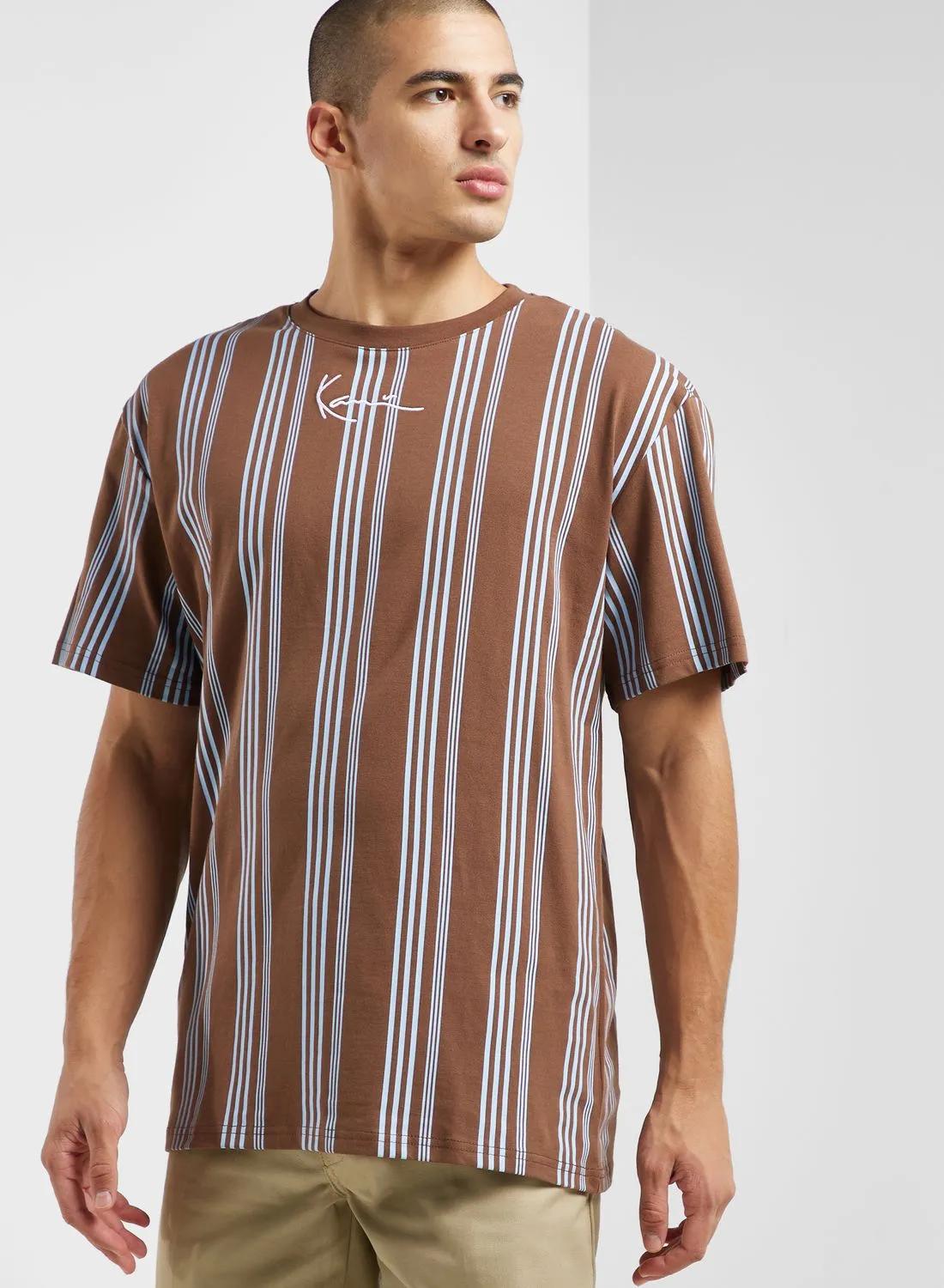 Karl Kani Small Signature Striped T-Shirt