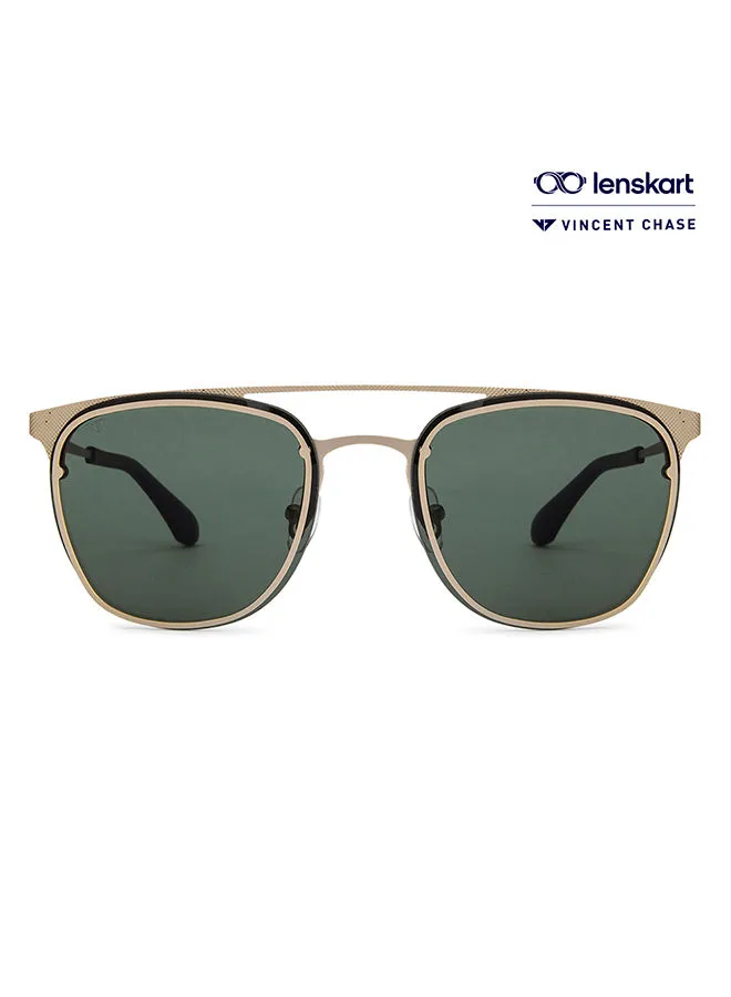 VINCENT CHASE Vintage By Lenskart Full Rim Clubmaster UV Protected Sunglasses For Men & Women - VC S12911