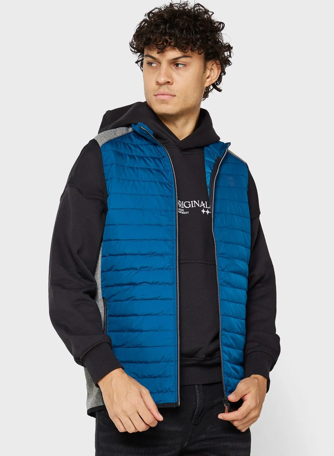 JACK & JONES Zip Through Quilted Gilet