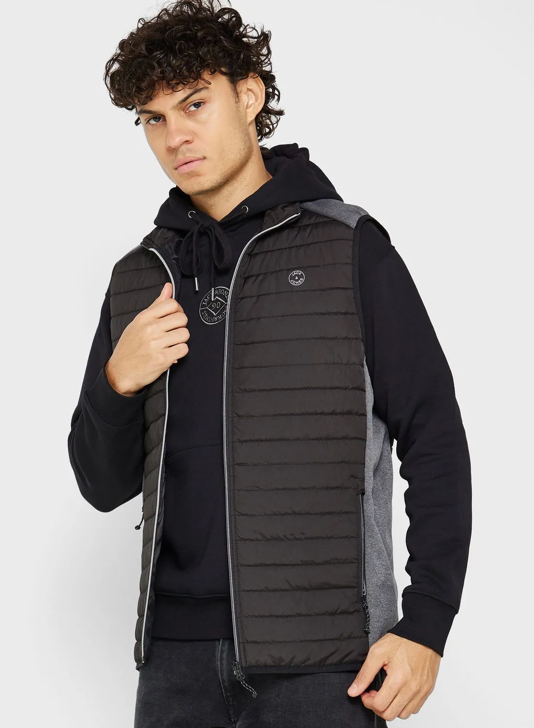 JACK & JONES Zip Through Quilted Gilet