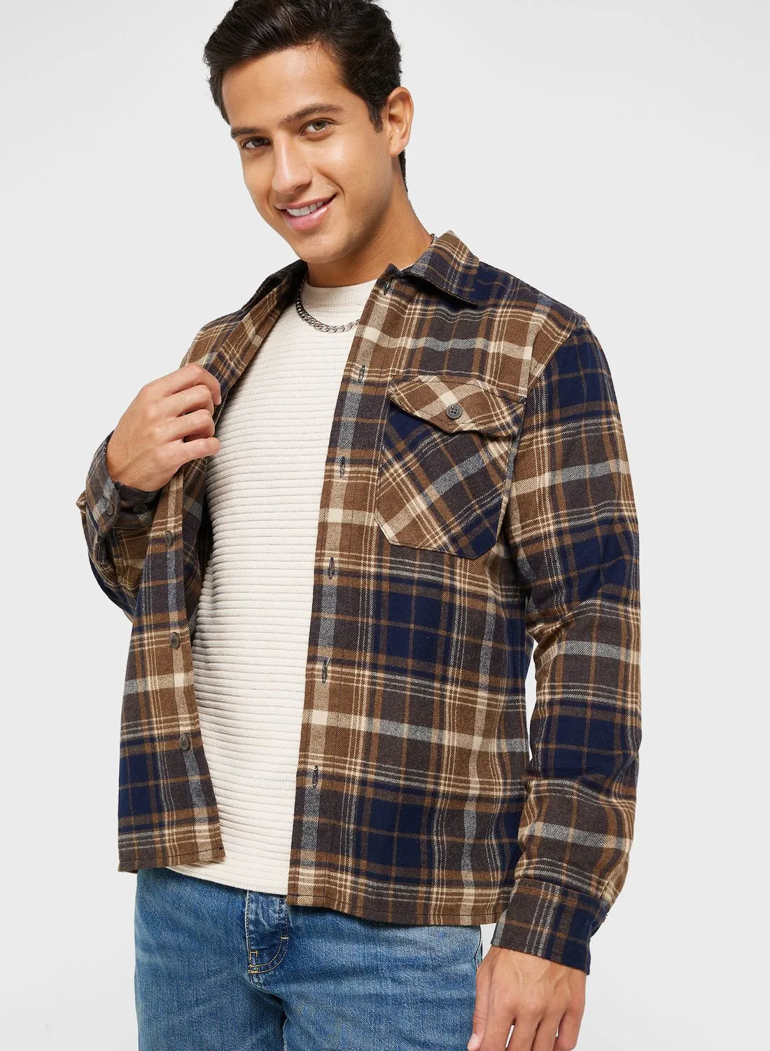 JACK & JONES Checked Regular Fit Shirt