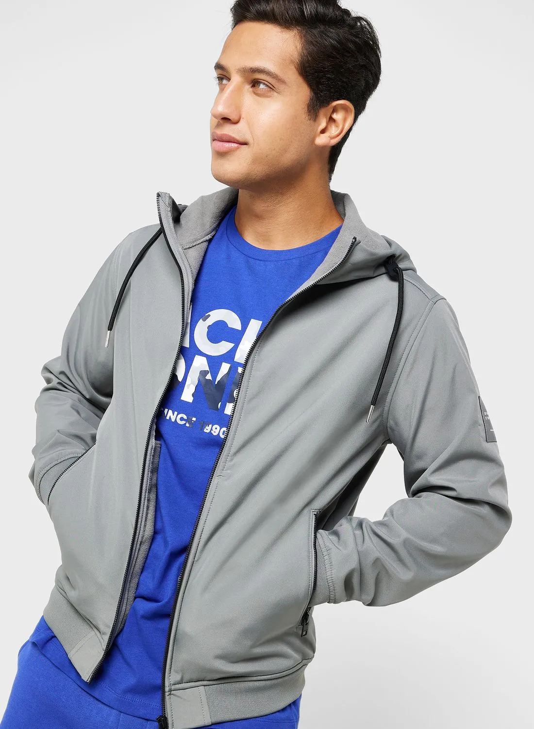 JACK & JONES Zippered Hooded Jacket