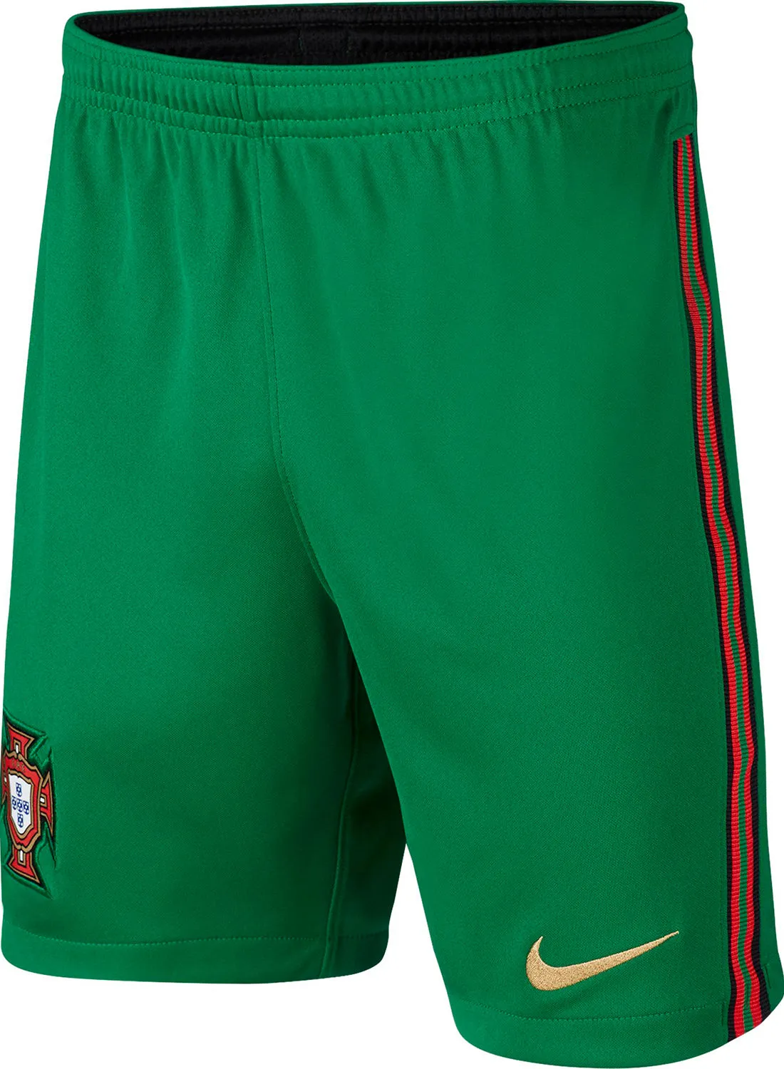 Nike Portugal Stadium 2020 Home Football Shorts Pine Green/Metallic Gold