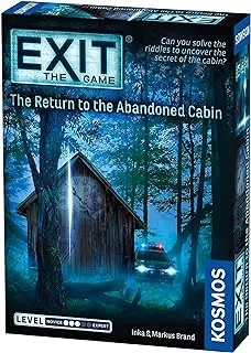 Thames & Kosmos - EXIT: The Return To The Abandoned Cabin - المستوى: 3/5 - لعبة غرفة الهروب الفريدة - 1-4 لاعبين - ألعاب لوحية إستراتيجية لحل الألغاز للبالغين والأطفال، للأعمار من 12 عامًا فما فوق - 692682