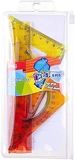 Deli School Supplies Ruler Set H649 Assorted