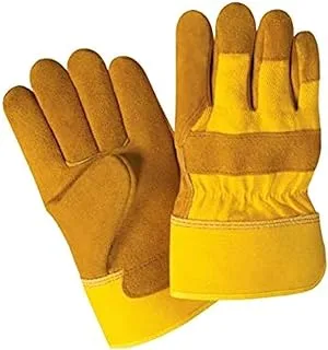 Apex Yellow Safety Hand Gloves Leather