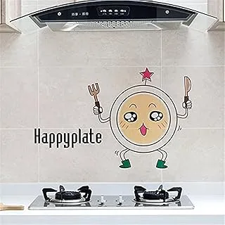 BPA Oil Proof Kitchen Backsplash Wall Protector Transparent Vinyl Decal - Set of 2