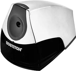 Bostitch Personal Electric Pencil Sharpener, Powerful S Motor, High Capacity Chip Tray, Metallic