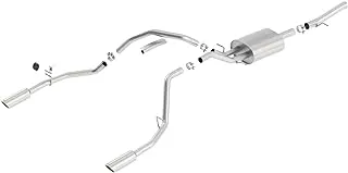 Borla 140718 ATAK Cat-Back Exhaust System 2.75in. Into Muffler Dual 2.25 in. Out Incl. Conn. Pipe/Muffler/Over Axle Pipes/Tailpipes/4x14in. Single Angle-Cut Tips Single Split Rr Exit