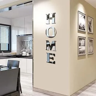 BPA Home Sign Letters Family Wall Decor Acrylic Decorative Mirror Wall for Living Room Bedroom Kitchen the Home Modern Decorations Set of 4 Large 46x10 Inch