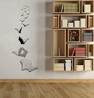 bpa Open Book Wall Decal - Library School Classroom Wall Art Sticker - Study Room Bookshop Decoration