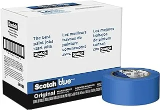 Scotch Painter's Tape Original Multi-Surface Painter's Tape, 1.88 Inches x 60 Yards, 8 Rolls, Blue, Tape Protects Surfaces and Removes Easily, Multi-Surface Painting Tape for Indoor and Outdoor Use