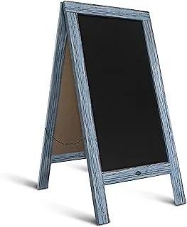 BPA Vintage Wooden Blue Magnetic A-Frame Chalkboard/Sidewalk Chalkboard Sign/Large 40