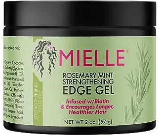 Mielle Rosemary Mint Strengthening Edge Gel For Sleeking And Taming Hair, 57 g, White