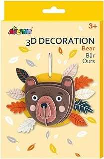 Avenir 3D Decoration - Bear Kit | Turn Your Wall into a Zoo! Create 3D Decorations with Pre-Cut Cardboard Puzzle Pieces | Thoughtful and Creative Gift Option for Kids 3+