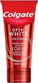 Colgate Toothpaste Optic White Oxygen, Teeth Whitening Toothpaste, Whiter Teeth in Just 3 Days, 50ml