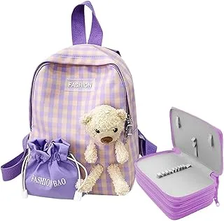 Back to School (School Bag with Pencil Case - Free) - Lavender