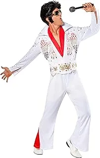 Elvis Now Deluxe Aloha Elvis Costume, White, One size