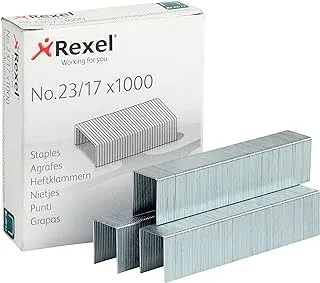 Rexel No.23/17 mm Heavy Duty Staples, For Stapling up to 130 Sheets, Use with Heavy Duty Staplers, Box of 1000, 2101052