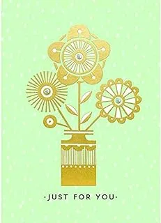 Rachel Ellen Designs Birthday Vase of Flowers Card, Green