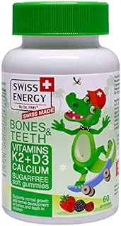 Swiss Energy Vitamin K2 D3 Plus Calcium Bones and Teeth 60 Gummies