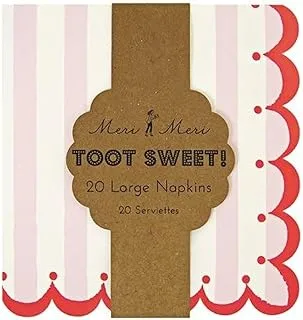 Toot Sweet Pink Stripe Large Napkin