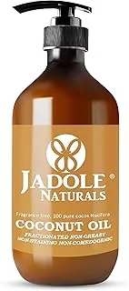 Jadole Naturals Coconut Oil | Improve Hair Growth, Adds Volume & Shine, Moisturize, Hydrate, Softens & Soothes Skin Elasticity, Minimize Scar, Ideal For DIY, Aromatherapy | 100% Natural & Pure