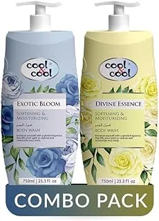 Cool & Cool Body wash Exotic Bloom + Divine Essence 750 ml Pack of 2