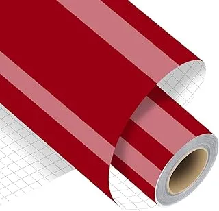 Fire Red Permanent Adhesive Vinyl Roll - 12