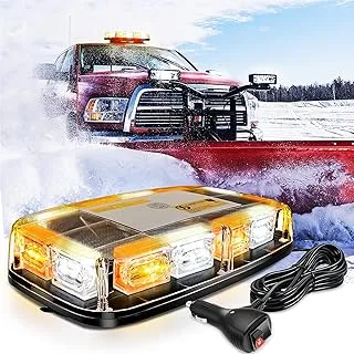 Nilight 12 Inch Roof Top Strobe Lights 48LED Hazard Light Emergency Safety Warning LED Flashing Light Bar Magnetic Mount 12V 24V Cars Trucks Tractors Snow Plows Construction Vehicles，2 Years Warranty