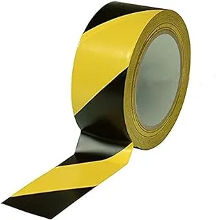 Tapix Black & Yellow Hazard Warning Safety Stripe Tape â€¢ 2