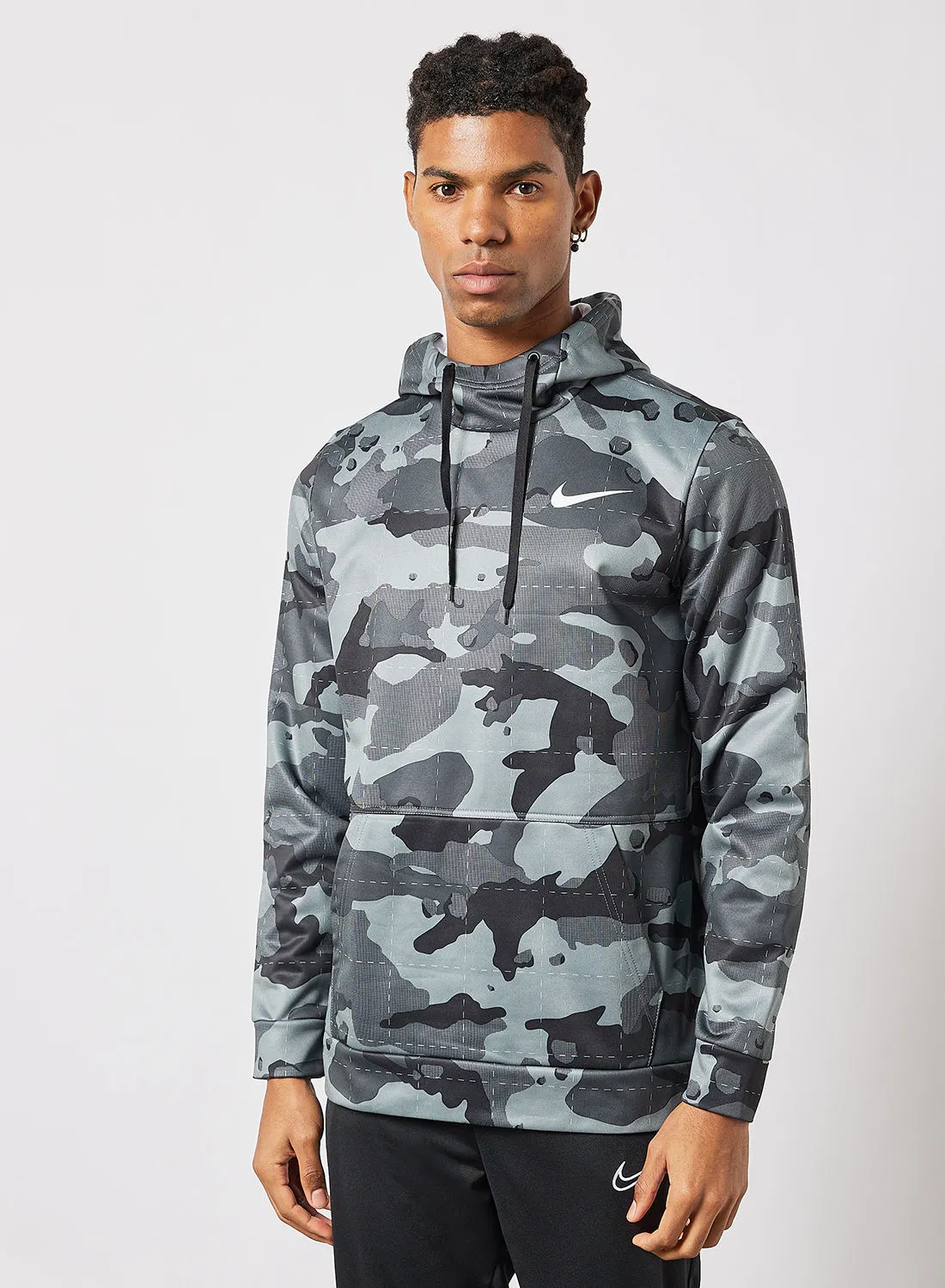 Nike Camo Training Hoodie Grey