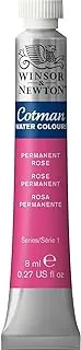 Winsor & Newton Cotman Watercolour Permanent Rose 8ml,Studio Watercolors, Vibrant Colors with Very Good Processing Properties