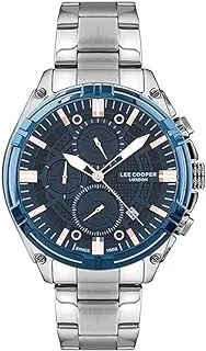 Lee Cooper Men's Quartz Movement Watch, Multi Function Display and Metal Strap - LC07546.390, Silver