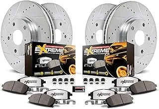 Power Stop K7939-36 Front and Rear Z36 Truck & Tow Brake Kit, Carbon Fiber Ceramic Brake Pads and Drilled/Slotted Brake Rotors