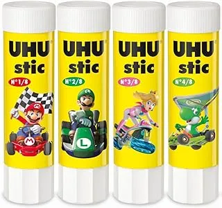 UHU STIC, The Proven Glue Stick - Glues strongly, quickly and permanently, without solvent, 40g x 4pcs, White