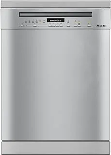 Miele 11780620 G 7110 SC Front AutoDos Freestanding Dishwasher with EcoPower Technology, QuickPowerWash, ComfortClose, 3D MultiFlex Tray and Miele@home System, CleanSteel Front