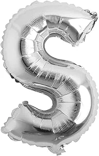 Italo S Alphabet Letter Foil Balloon, 32-Inch Size, Silver