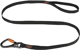 Ergodyne Squids Tool Lanyard 3129 أسود حلقة تسلق مزدوجة القفل مع دوارة - 40 رطل، قياسية