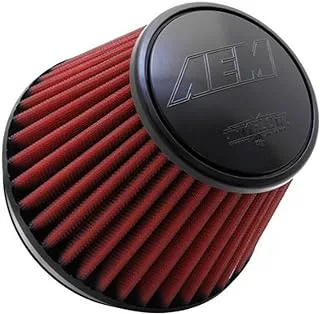 AEM 21-209DK Universal DryFlow Clamp-On Air Filter: Round Tapered; 6 in (152 mm) Flange ID; 5.25 in (133 mm) Height; 7.5 in (191 mm) Base; 4.75 in (121 mm) Top