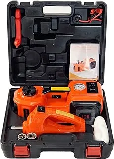 MarchInn 12V DC 5 Ton Electric Car Jack Kit 3 in 1 Hydraulic Floor Jack with Tire Inflator Pump LED Flashlight and Electric Impact Wrench Car Repair Tool Kit for Car SUV Truck Lift Tire Change