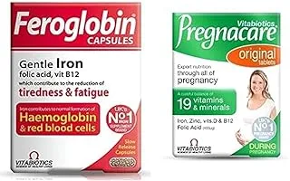 Vitabiotics Bundle: Feroglobin Original 30 Tablets + Pregnacare Original 30 Tablets