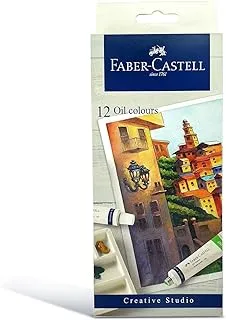 Faber-Castell Creative Studio Oil colour 9ml x 12 colours, Oil paints in a tube, Brilliant intermix ability of shades.