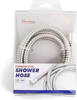 HomePro shower hose Stainless Steel Extra Long 1.8M Shower Head Hose For Bathroom Flexible Hose Pipe Sprayer Extension, Chrome Polished