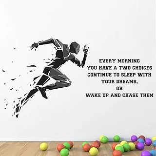 BPA 'Gym - Fitness - Bodybuilding - Office - Sports - Workout - Boxing - Inspirational - Motivational - Quotes - Wall Sticker' -SM788 (Multi Colour, Vinyl - 180cm X 80 cm)