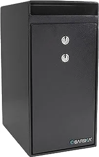 Barska AX13558 Dual Key Depository Safe 0.27 Cu Ft with Drop Slot and Quick Release Bolt, Black, one size