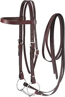 Tough 1 Western Leather Browband Draft Bridle