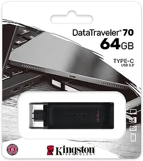 Kingston Technology DataTraveler 70 USB flash drive 64 GB USB TypeC 3.2 Gen 1 (3.1 Gen 1) Black