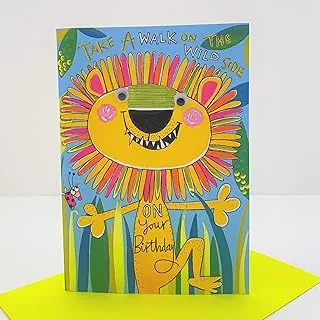 Rachel Ellen Designs Take A Walk On The Wild Side Lion Birthday Card